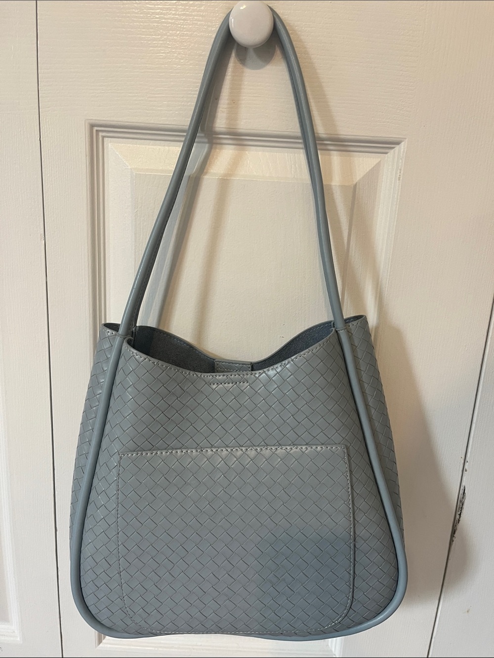 House of Harlow Tote Bag in Light Blue Woven Shoulder Bag
